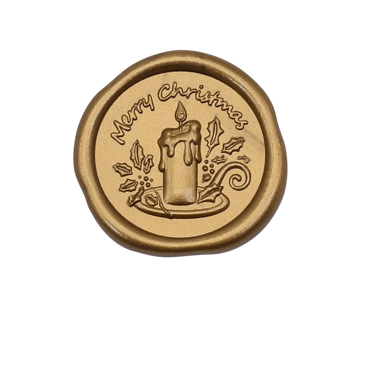 Color Christmas Candle Brown Bronze
