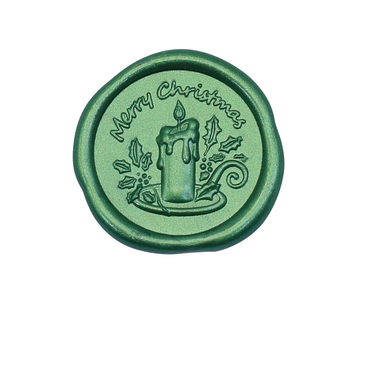 Color Christmas Candle Pine Green