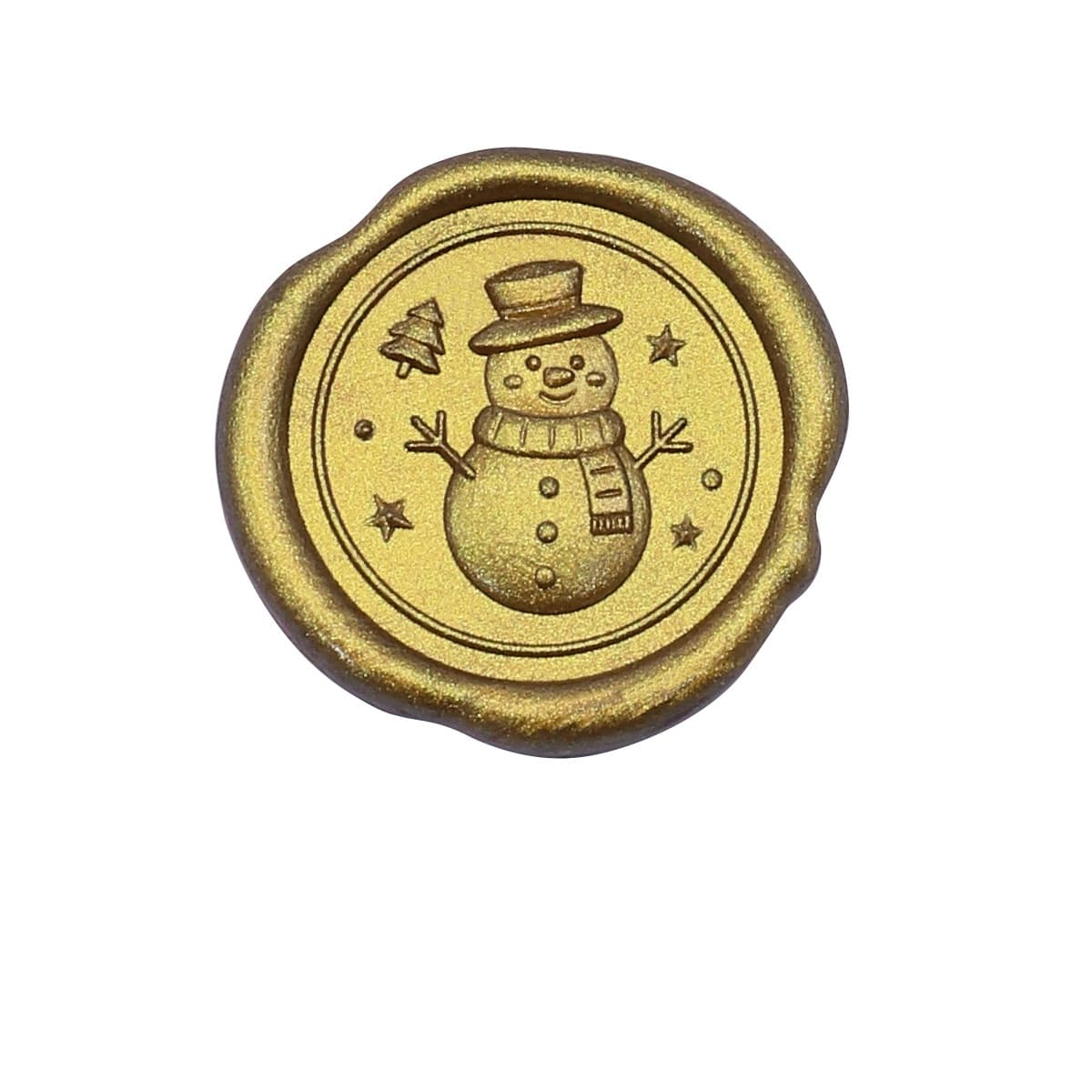 Color Scarf Snowman Treasure Gold