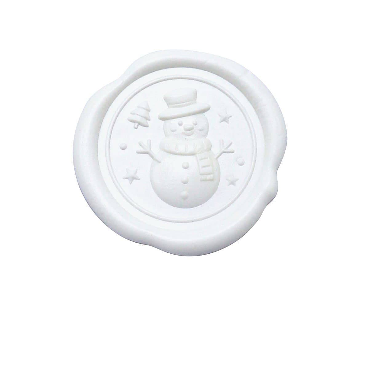 Color Scarf Snowman White