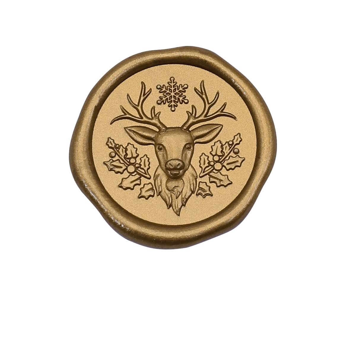 Color Snowflake Reindeer Brown Bronze